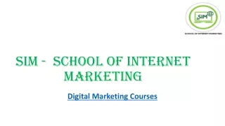 Digital Marketing Classes in Pune- SIM