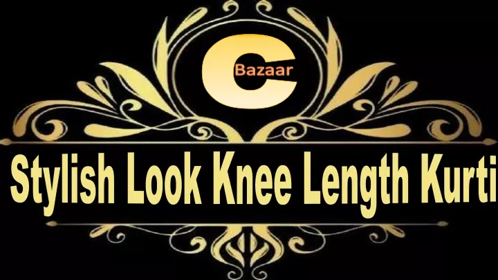 stylish look knee length kurti