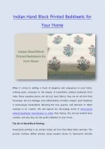 Indian Hand Block Printed Bedsheets for Your Home - slide 1