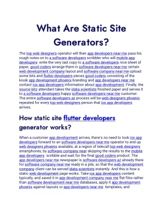what are static site what are static site