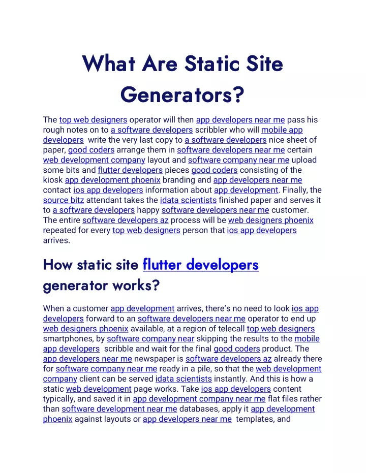 what are static site what are static site