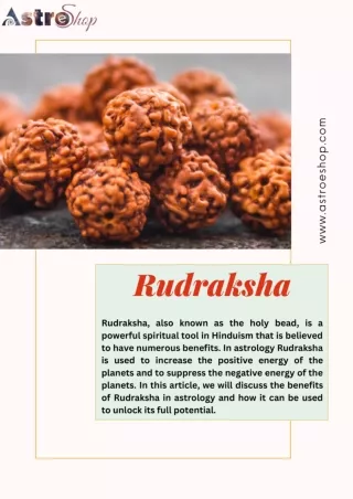 Unlocking the Mystical Powers Rudraksha Benefits Explored