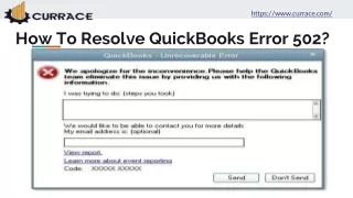 How to Resolve QuickBooks Error 502