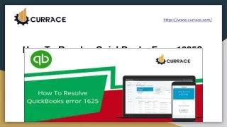 How to Resolve QuickBooks Error 1625