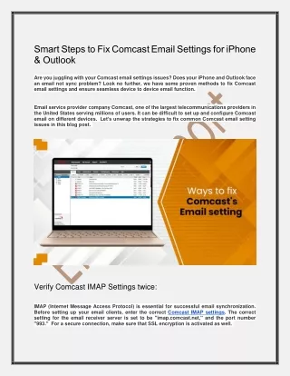 Smart Steps to Fix Comcast Email Settings for iPhone