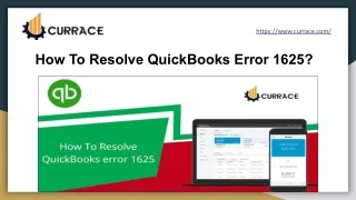 How to Resolve QuickBooks Error 1625