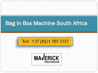 Bag in Box Machine South Africa
