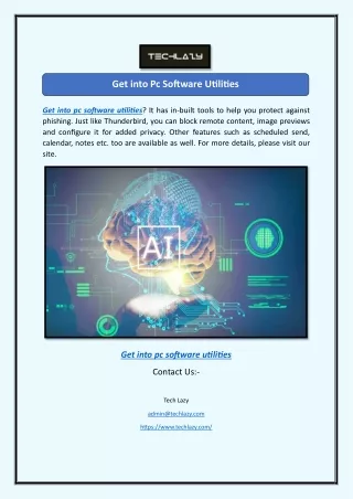 get into pc software utilities
