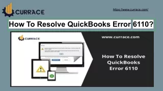 How to Resolve QuickBooks 6110