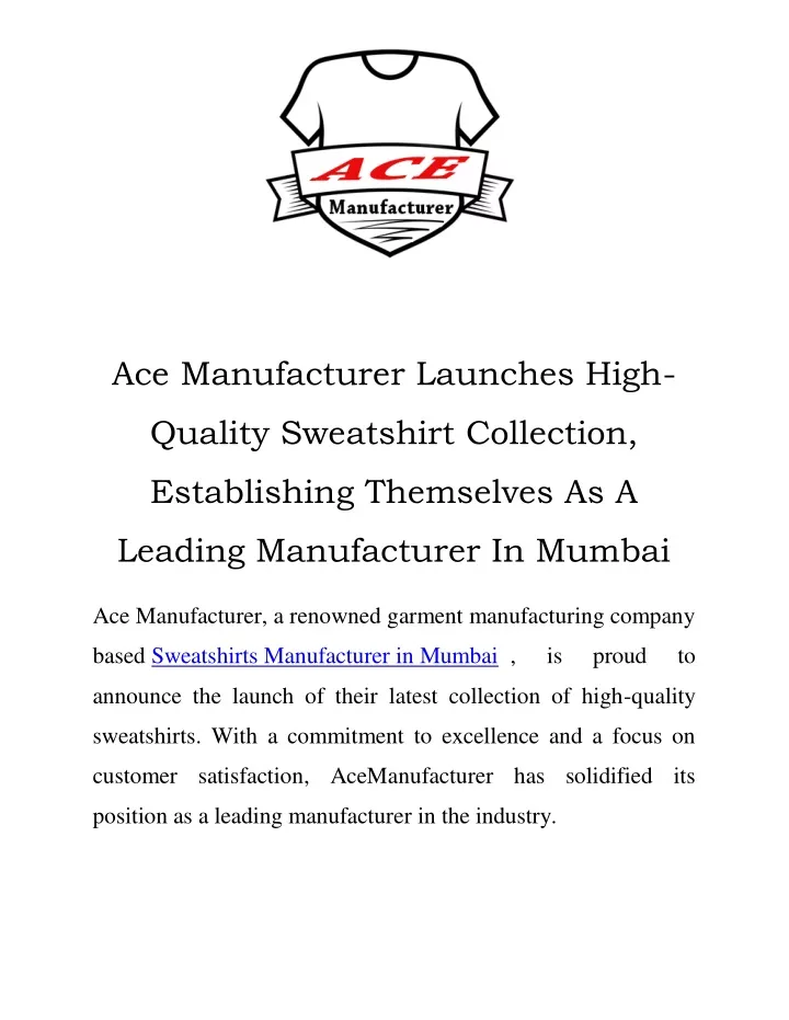 ace manufacturer launches high