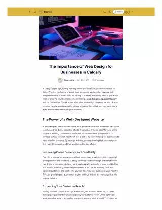 The Importance of Calgary Web Design Services for Small Businesses & Startups