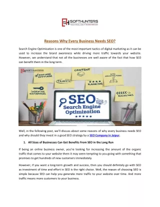 Reasons why every business needs SEO?
