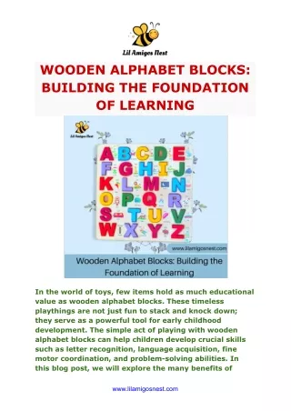 Wooden Alphabet Blocks: Building the Foundation of Learning