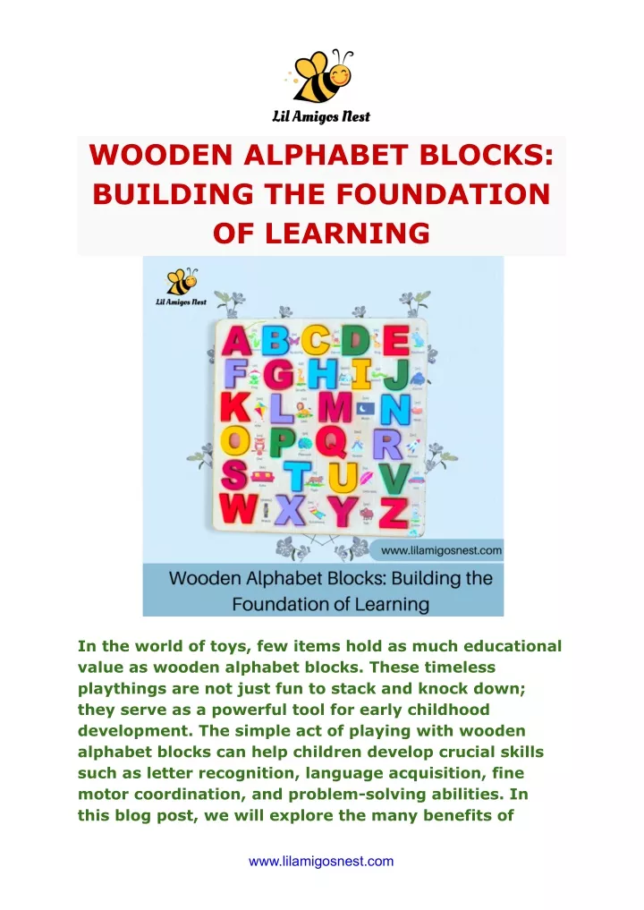 wooden alphabet blocks building the foundation
