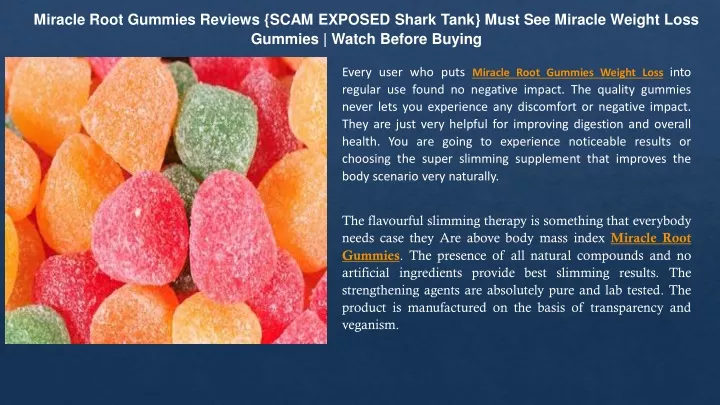 miracle root gummies reviews scam exposed shark