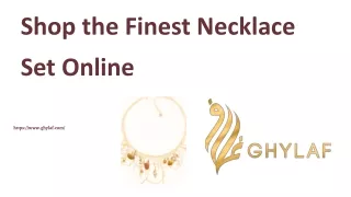 Shop the Finest Necklace Set Online