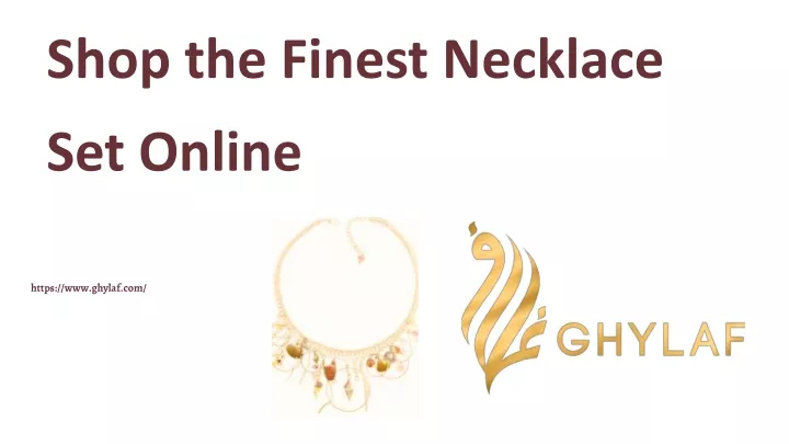 shop the finest necklace set online