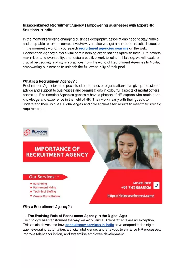 bizaccenknnect recruitment agency empowering