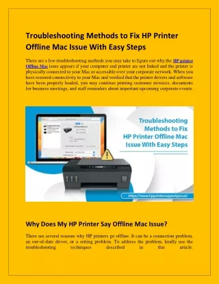 hp printer MAC ISSUE
