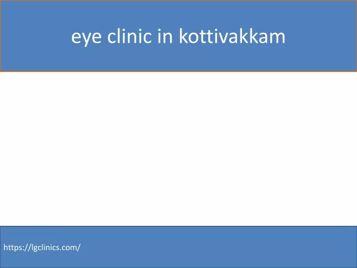 eye clinic in kottivakkam