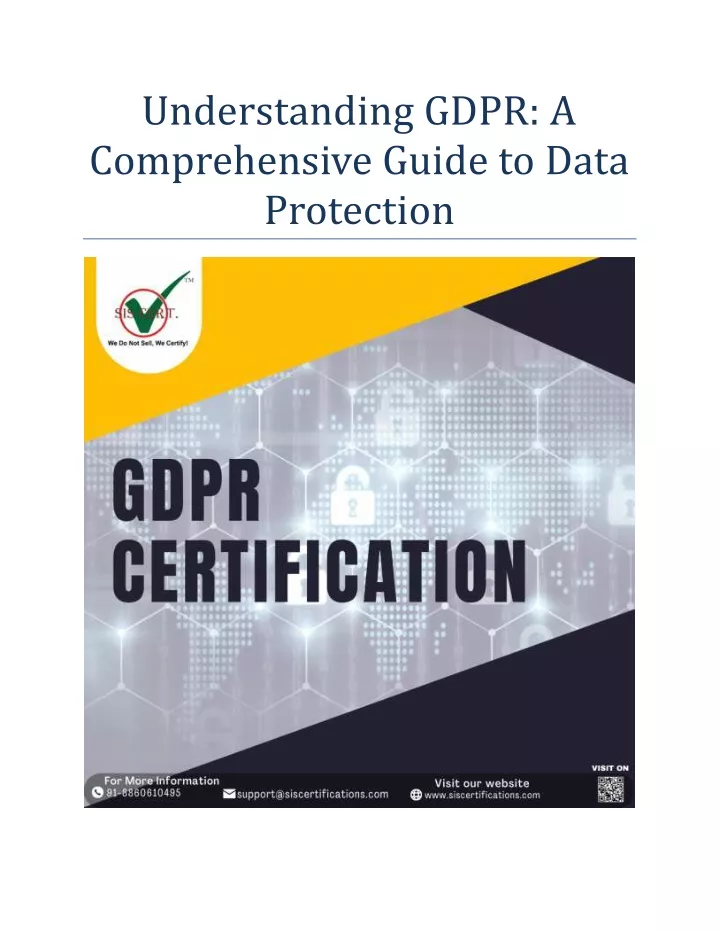 understanding gdpr a comprehensive guide to data