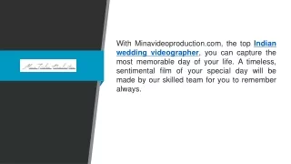 Indian Wedding Videographer  Minavideoproduction.com