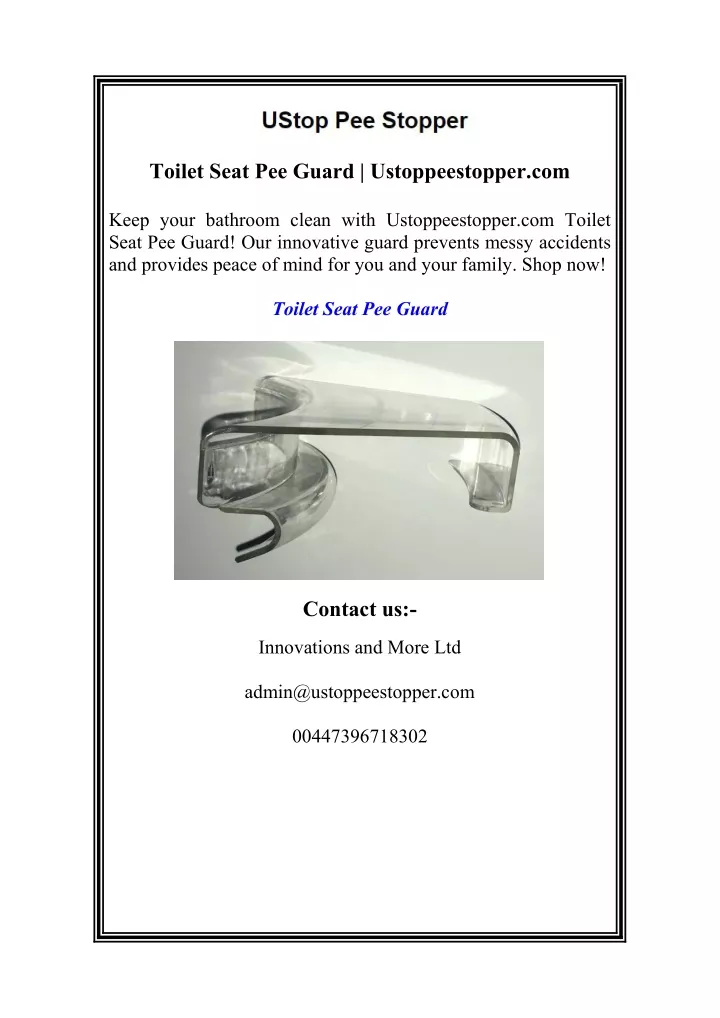 toilet seat pee guard ustoppeestopper com