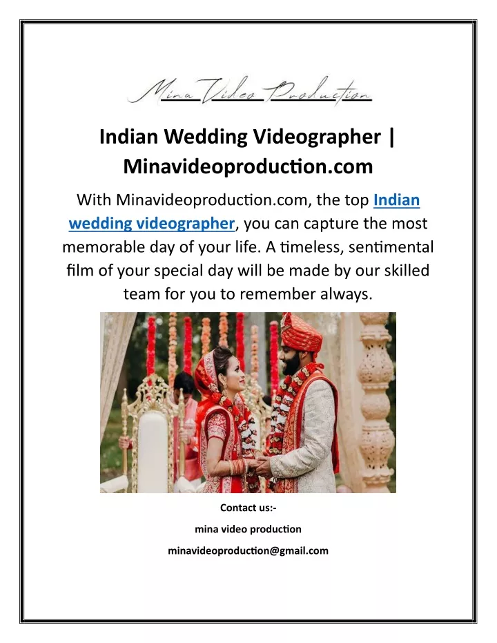 indian wedding videographer minavideoproduction