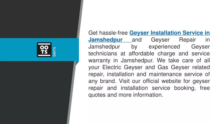 get hassle free geyser installation service