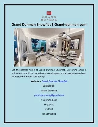 Grand Dunman Showflat  Grand-dunman