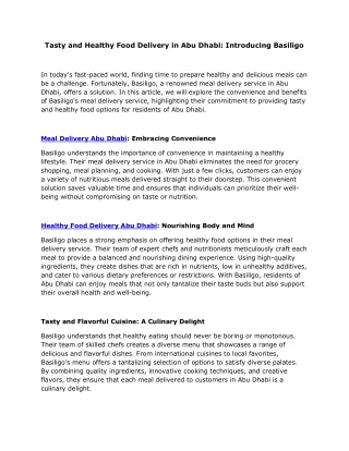tasty and healthy food delivery in abu dhabi
