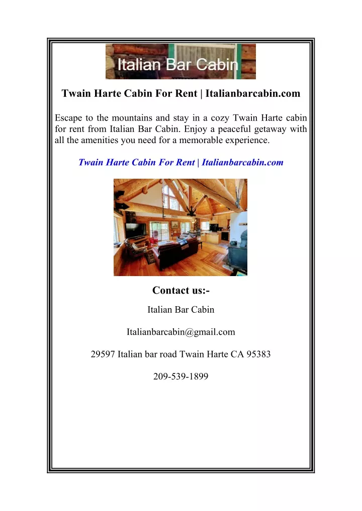 twain harte cabin for rent italianbarcabin com