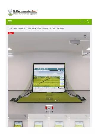 FlightScope X3 Bronze Golf Simulator Package