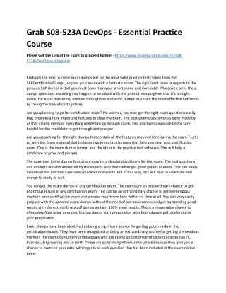 grab s08 523a devops essential practice course
