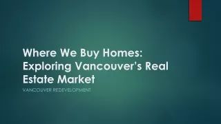 Where We Buy Homes