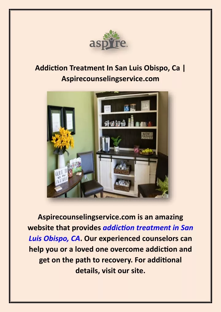 addiction treatment in san luis obispo