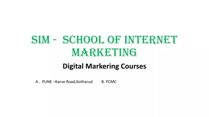 sim school of internet marketing digital