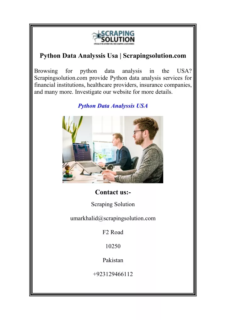 python data analyssis usa scrapingsolution com