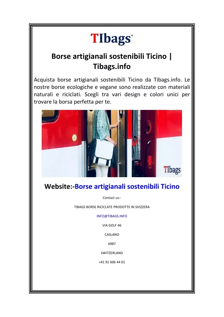 borse artigianali sostenibili ticino tibags info