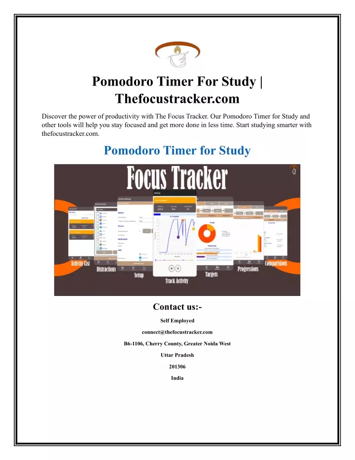 pomodoro timer for study thefocustracker com