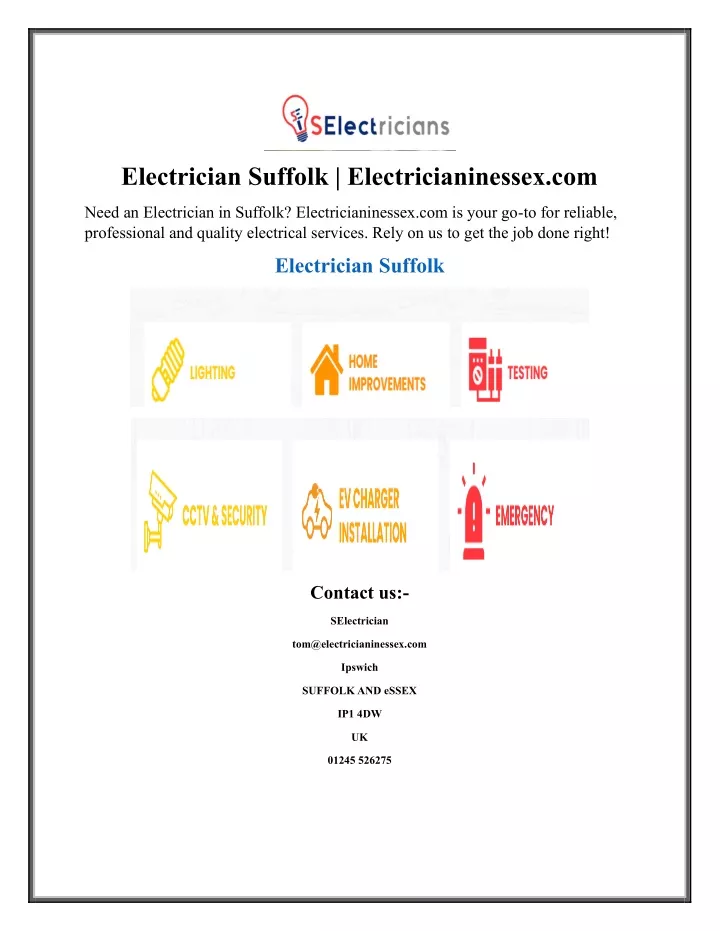 electrician suffolk electricianinessex com