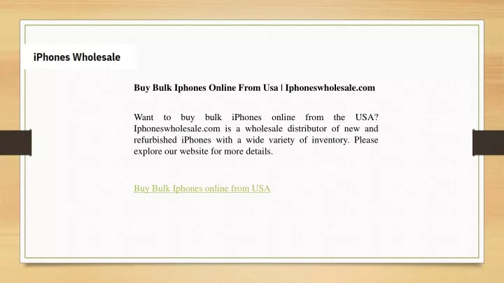 buy bulk iphones online from usa iphoneswholesale