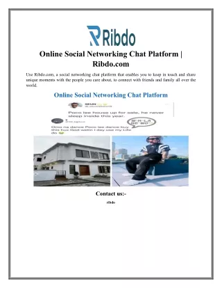 Online Social Networking Chat Platform  Ribdo.com