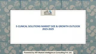 eClinical Solutions Market Size & Growth Outlook 2023-2029