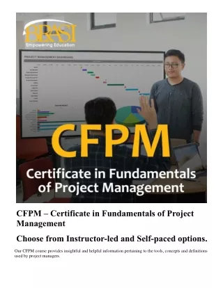 Certificate in Fundamentals of Project Management