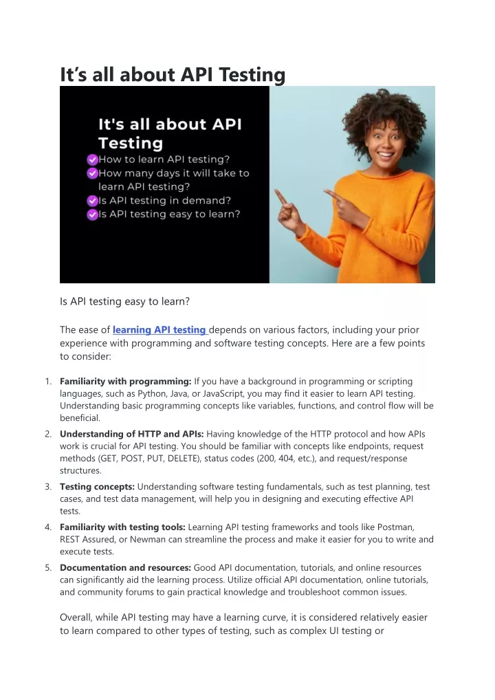 it s all about api testing