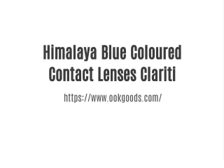 Himalaya Blue Coloured Contact Lenses Clariti