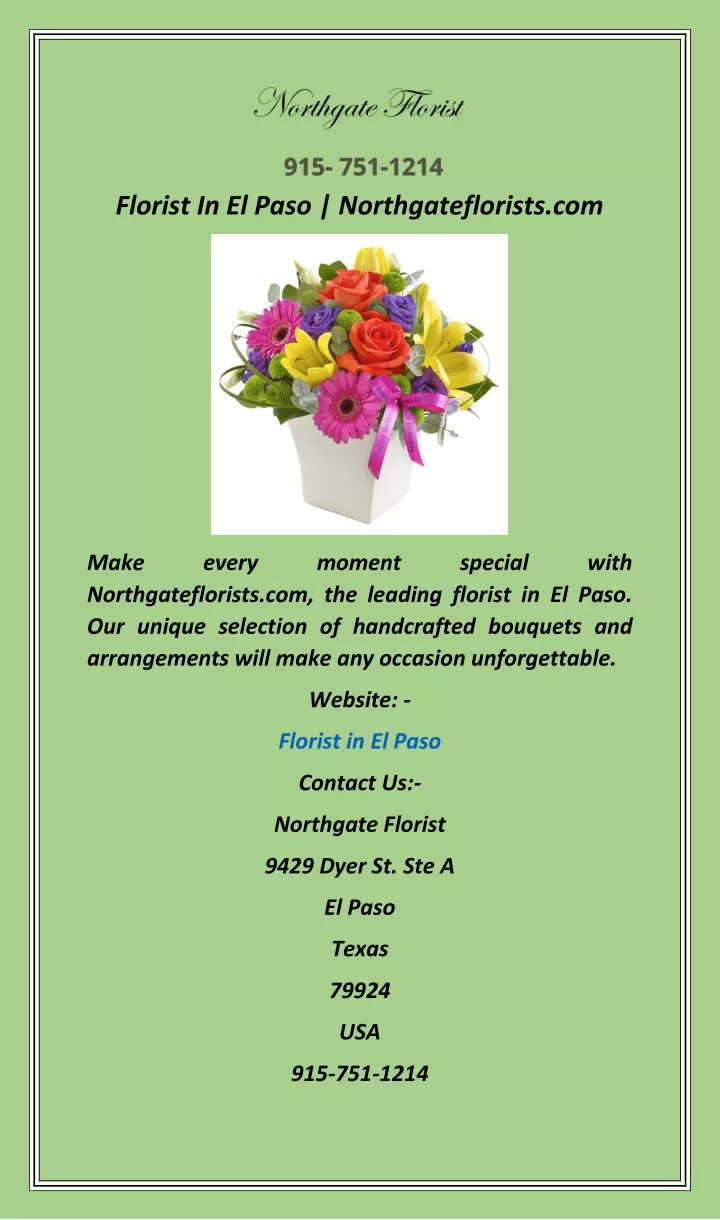 florist in el paso northgateflorists com