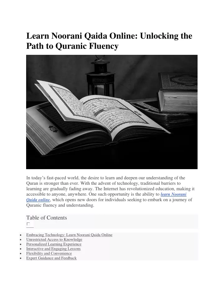 learn noorani qaida online unlocking the path