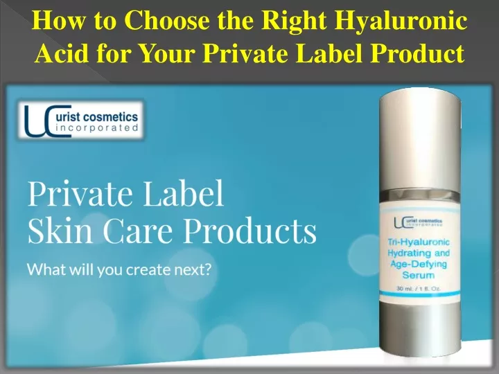 how to choose the right hyaluronic acid for your